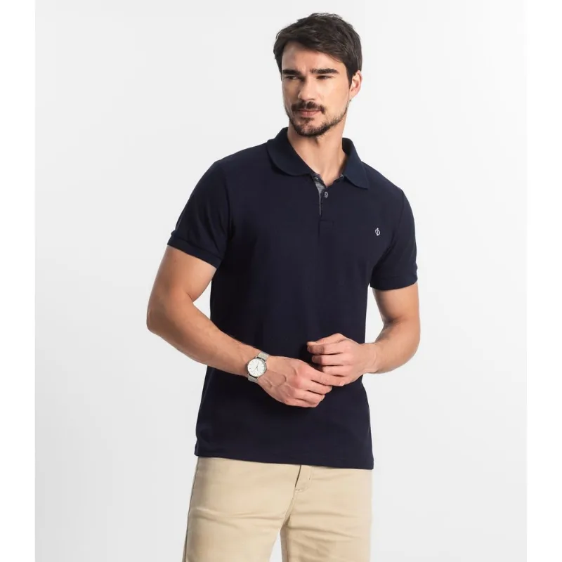 Polo Masculina Básica Diametro Azul M