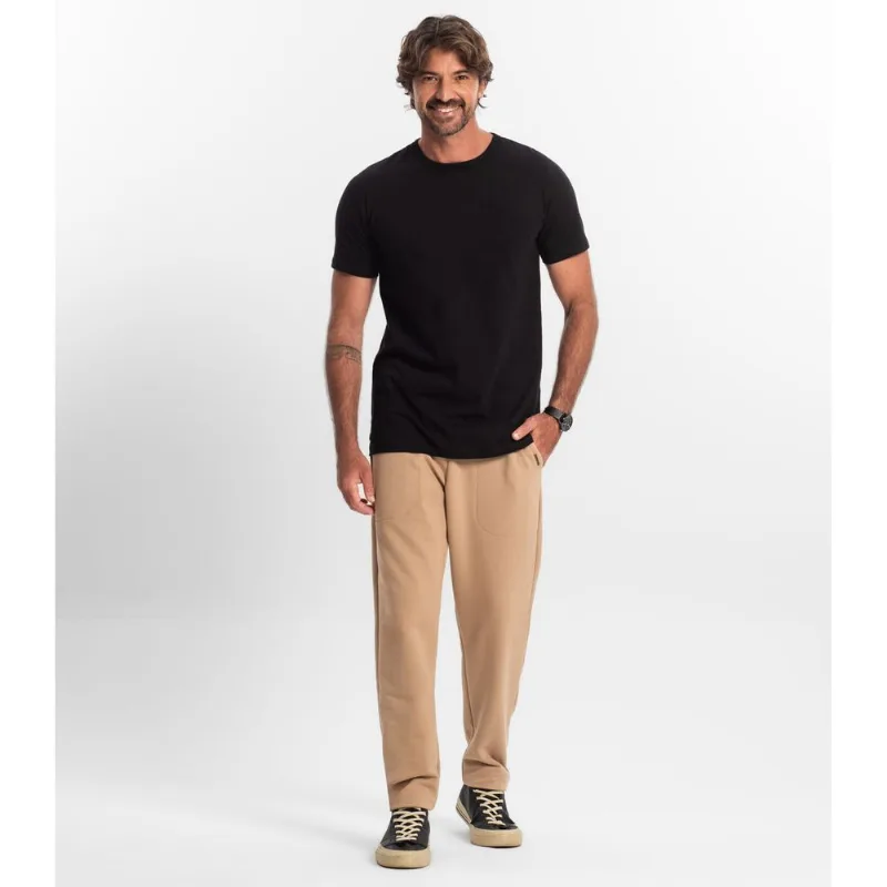 Calça Masculina Moletom Peluciado Diametro Marrom GG