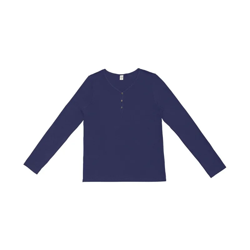 Blusa Feminina Com Botões Manga Longa Rovitex Azul P