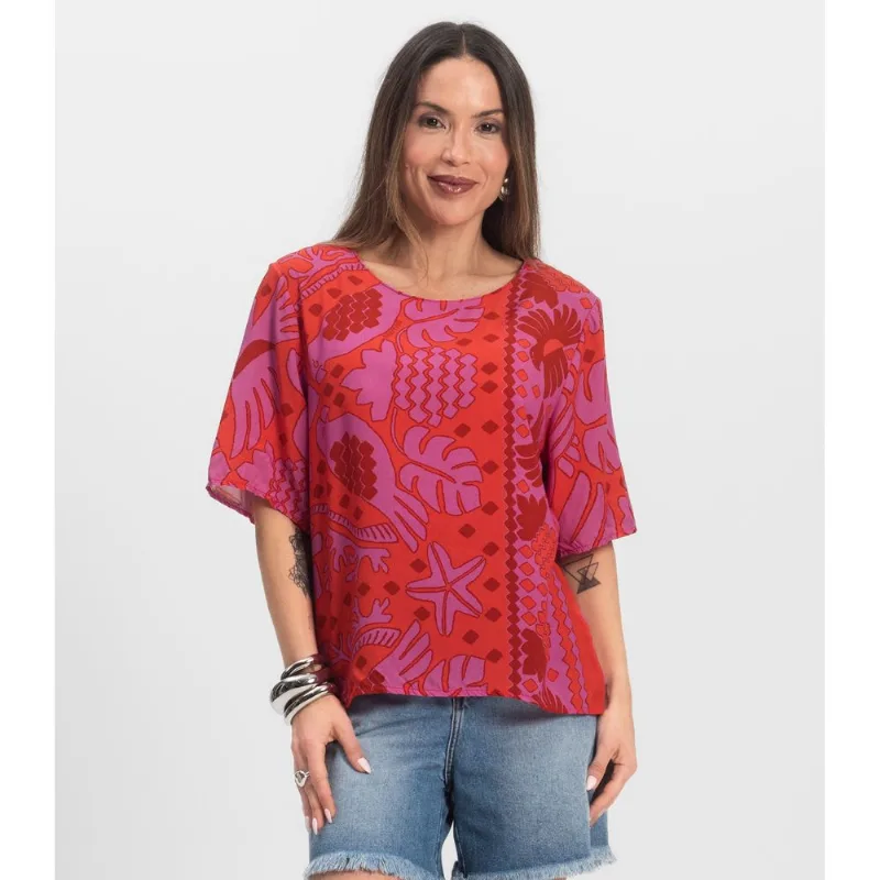 Blusa Feminina Infinita Cor Vermelho GG