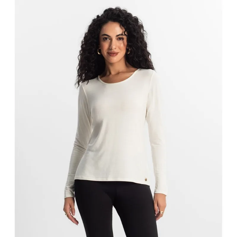 Blusa Feminina Manga Longa Rovitex Bege GG