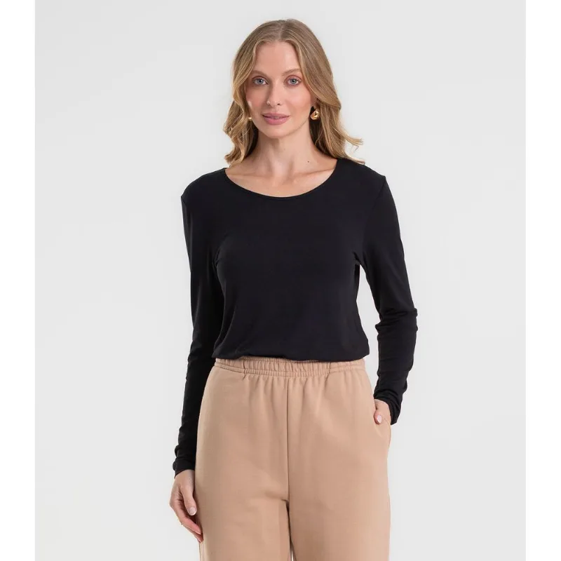 Blusa Feminina Manga Longa Rovitex Preto GG