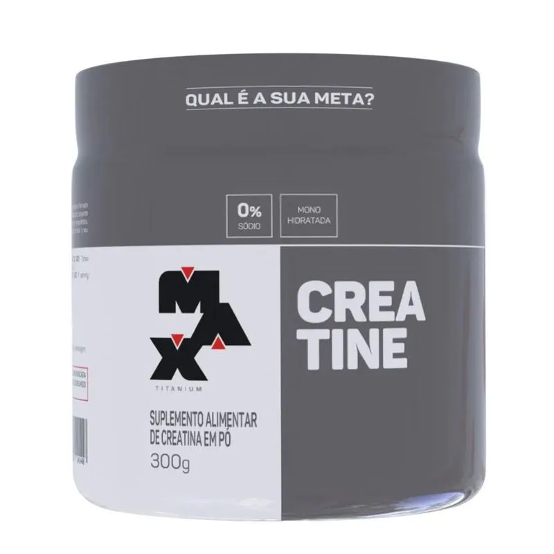 Creatina 300g Monohidratada Max Titanium Sem Sabor Un