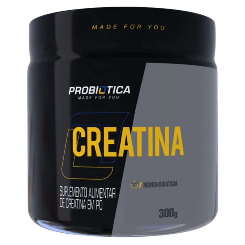 Creatina 300g Monohidratada Probiótica Sem Sabor Un