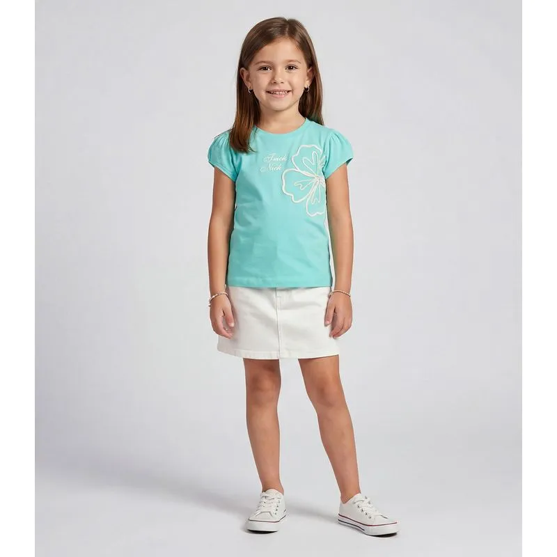 Blusa Manga Curta Infantil Feminina Trick Nick Azul 3