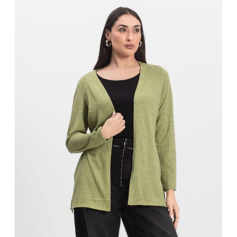 Cardigan Feminino Alongado Infinita Cor Verde P