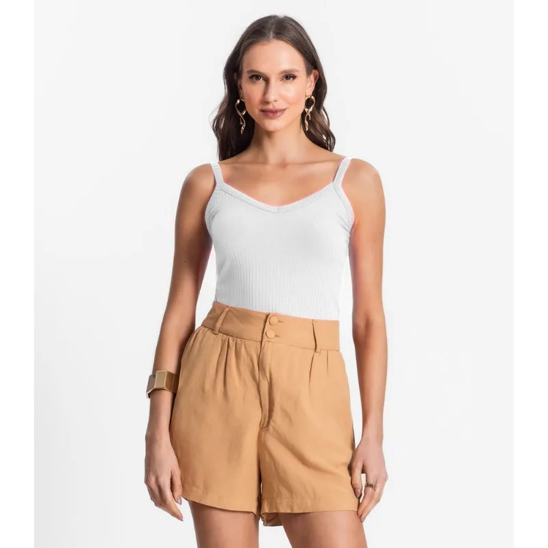 Blusa de Alça Feminina Select Branco P