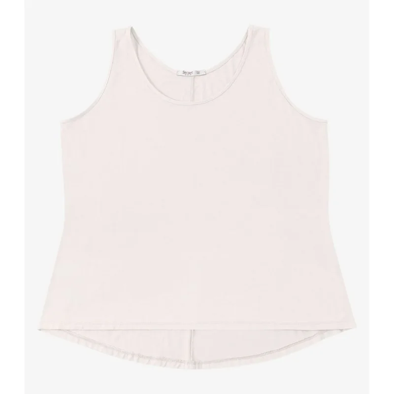 Regata Feminina Plus Size Secret Glam Bege Plus G3
