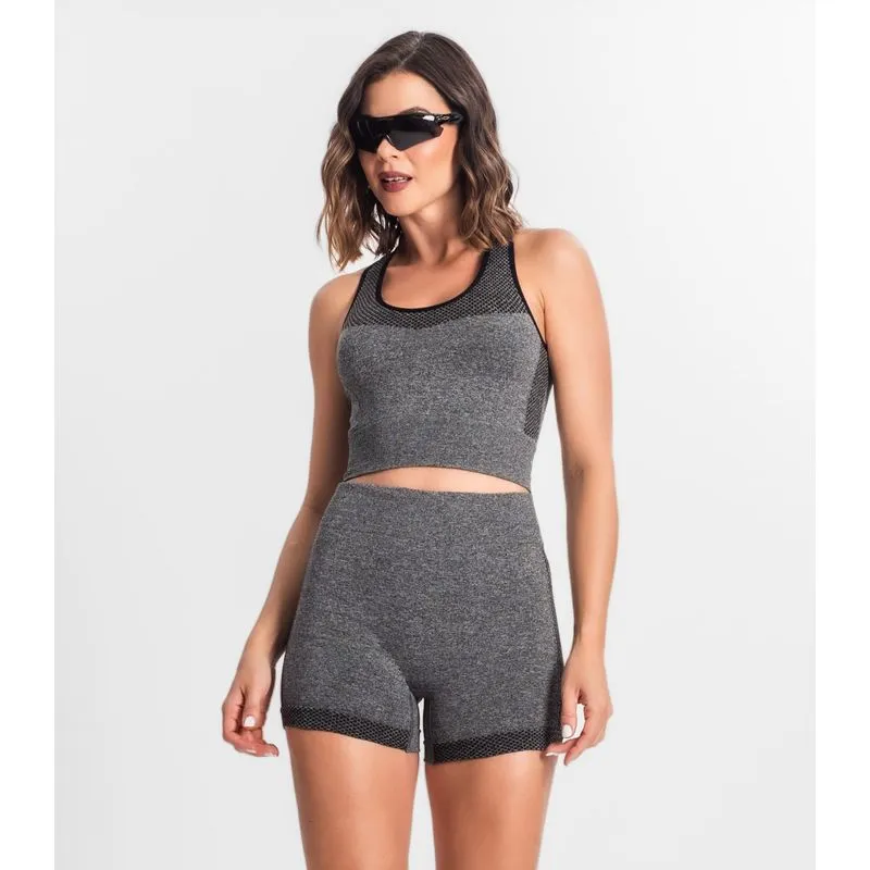 Top Fitness Seamless Sem Bojo Style Box Preto P