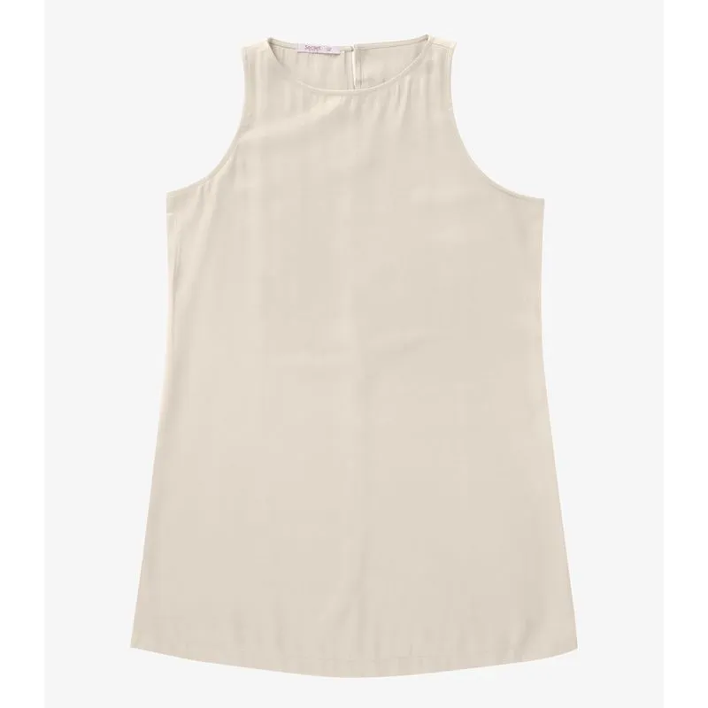 Vestido Regata Plus Size Secret Glam Bege Plus G1