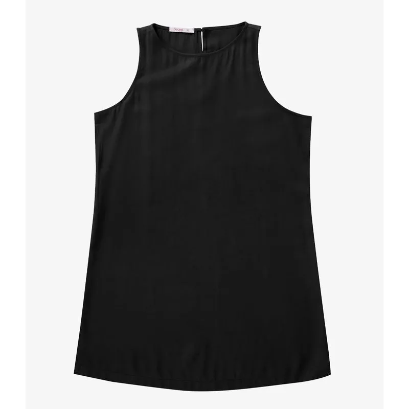 Vestido Regata Plus Size Secret Glam Preto Plus G1