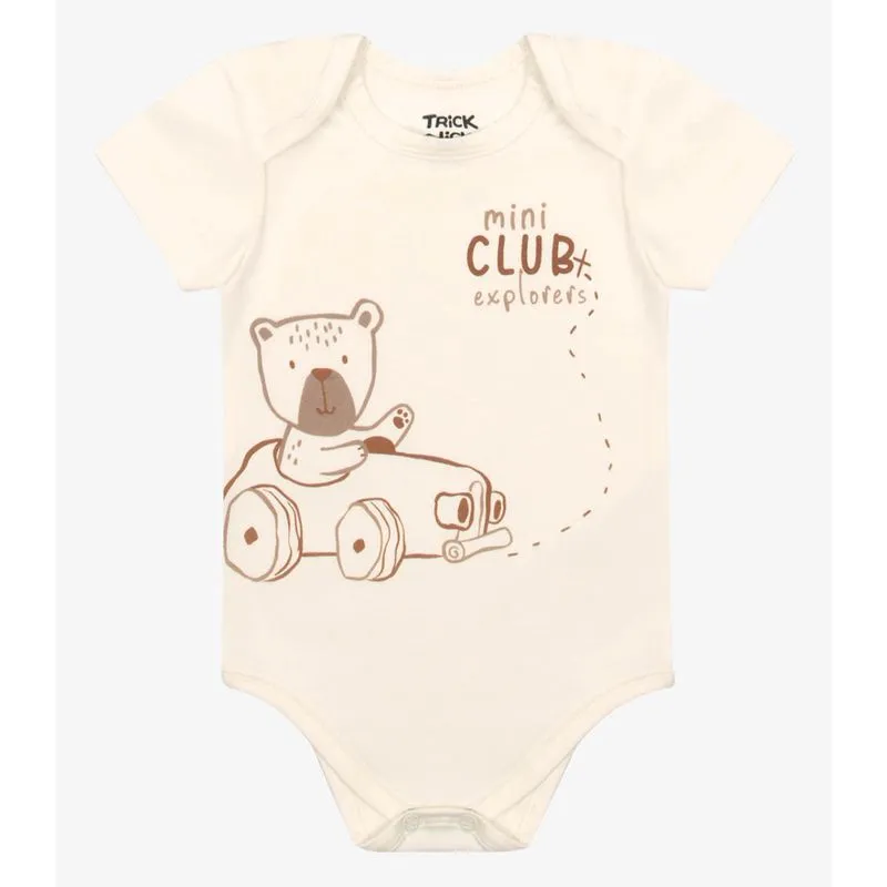 Body Infantil Cotton Trick Nick Bege P