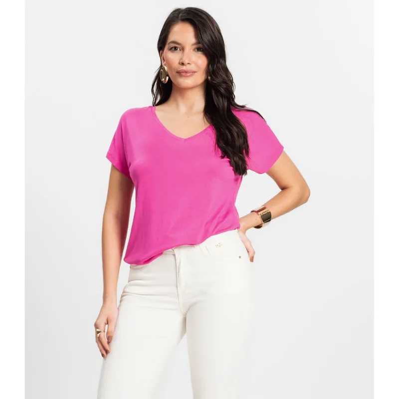 Blusa Feminina Viscotorcion Rovitex Rosa GG