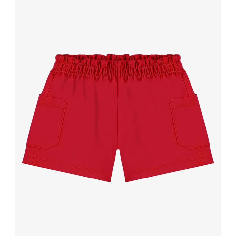 Shorts Infantil Moletinho Basic Rovi Kids Vermelho 4
