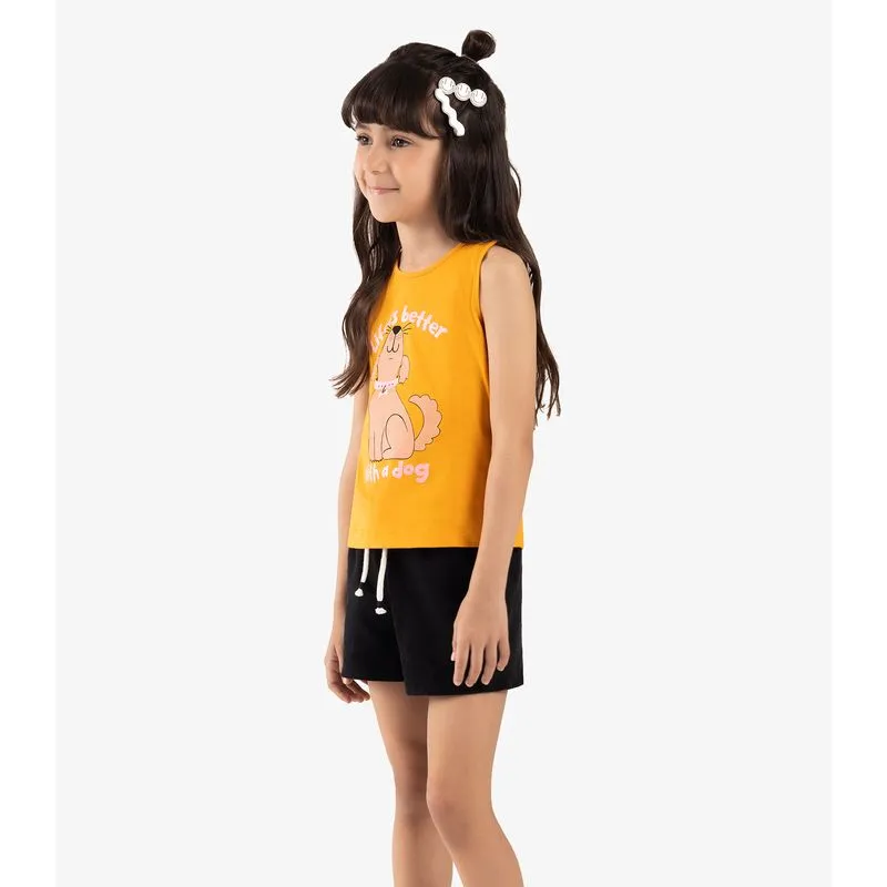 Shorts Infantil Malhão Fruit Rovi Kids Preto 8
