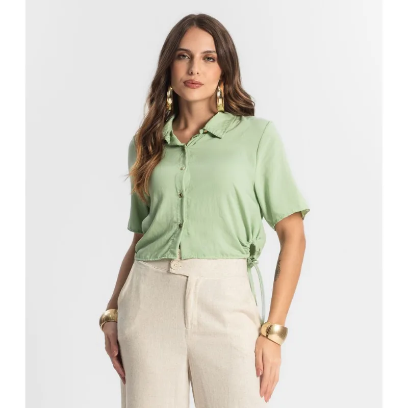 Camisa Feminina Gola Dupla Endless Verde P