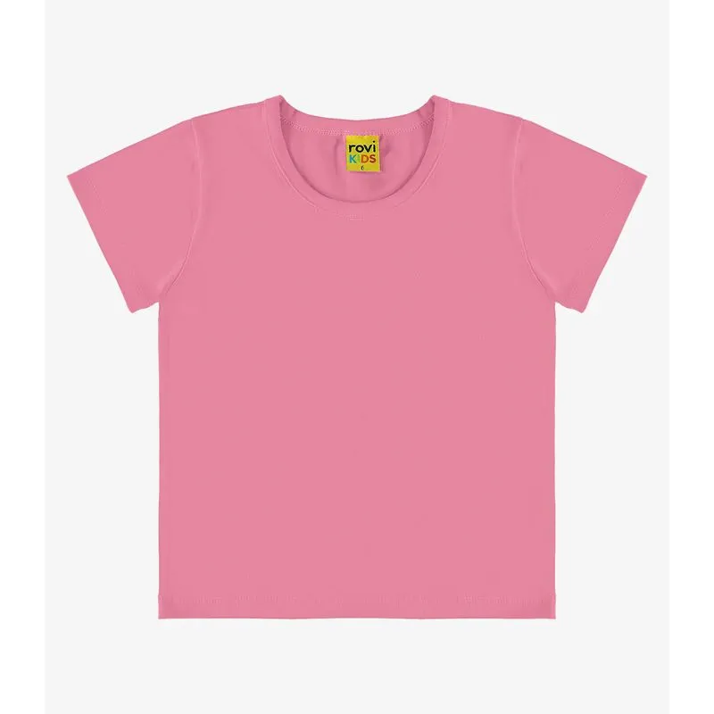 Blusa Básica Infantil Cotton Leve Rovi Kids Rosa 16