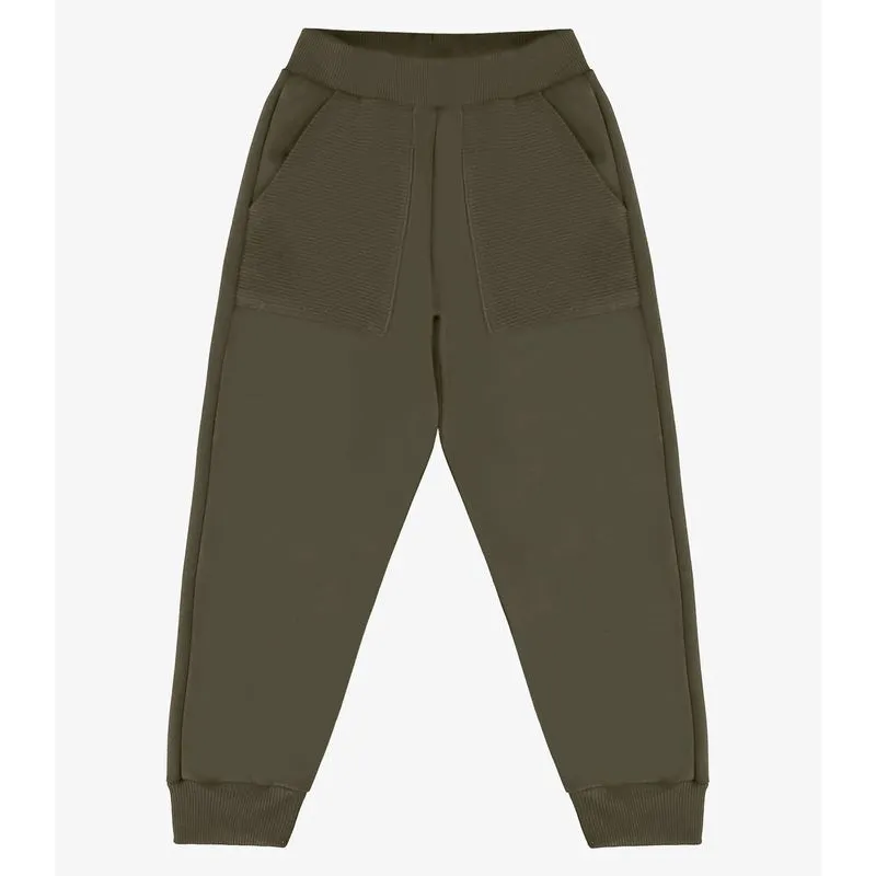 Calça Infantil Em Moletom Rovi Kids Verde 2