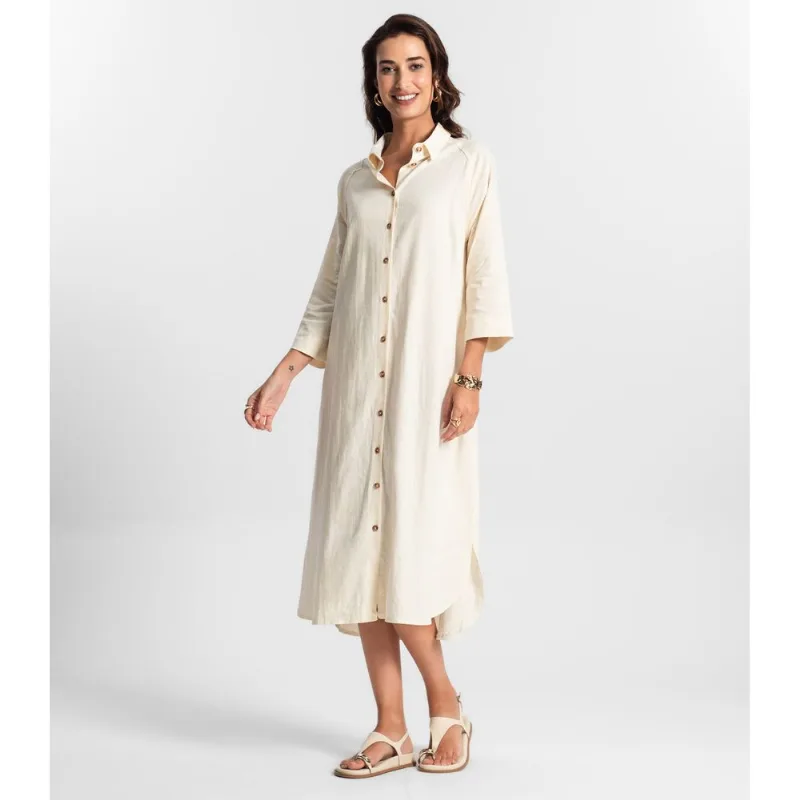 Vestido Chemise Feminino Viscose Select Bege P