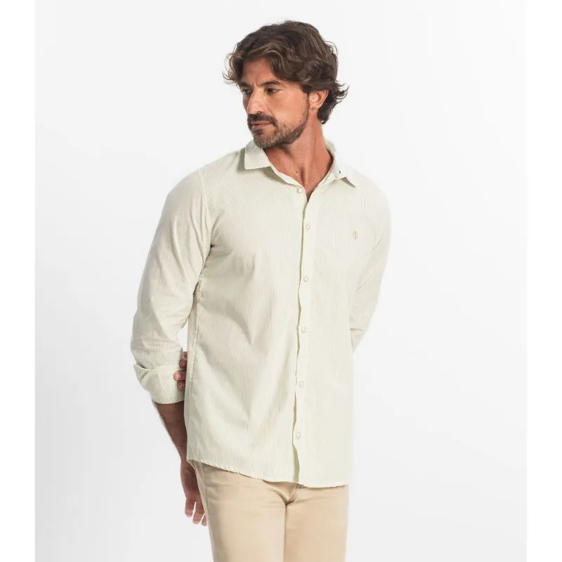 Camisa Social Masculina Manga Longa Diametro Verde G