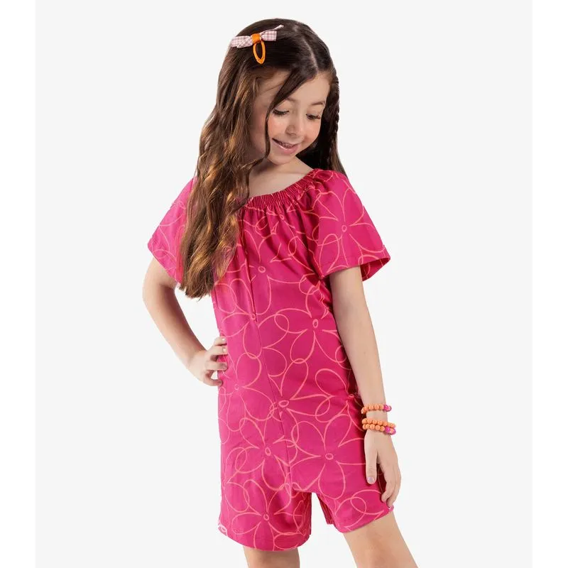 Macaquinho Infantil Meia Malha Rovi Kids Rosa 8