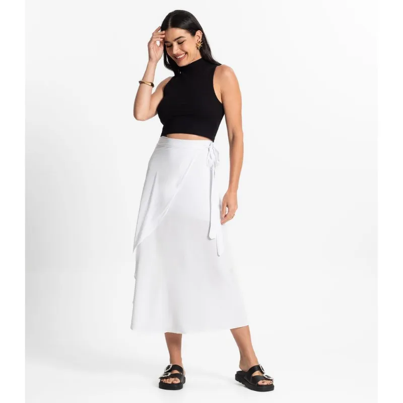 Saia Midi Amarração Envelope Select Branco UN