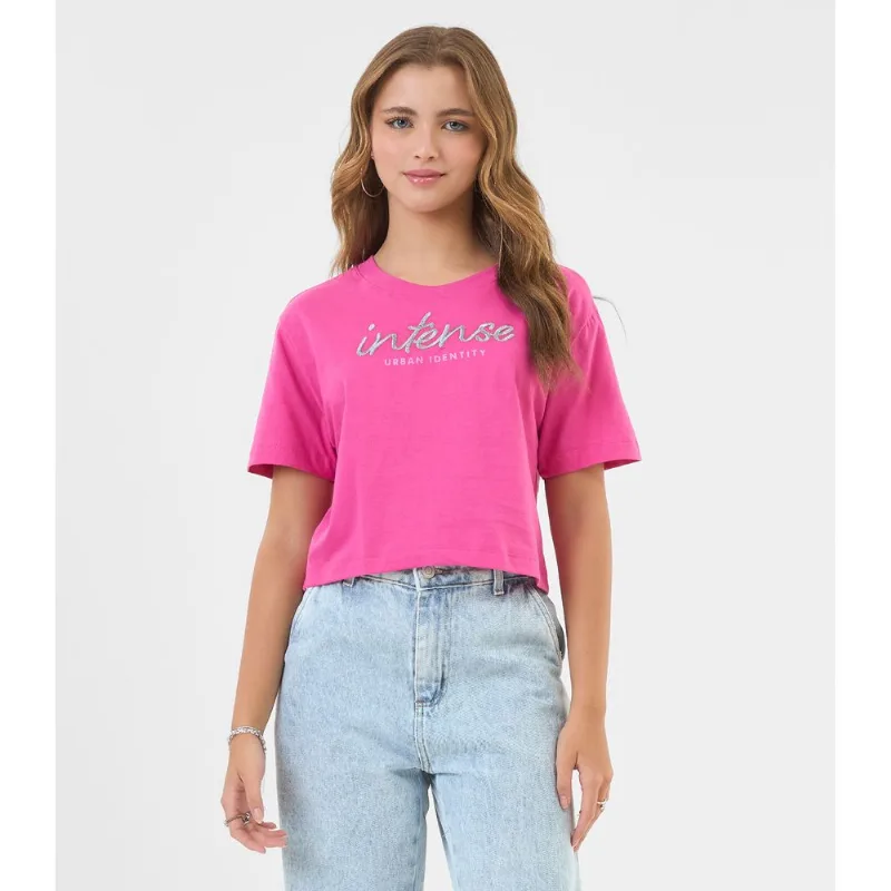 T- Shirt Bordada Feminina Minty Rosa 18