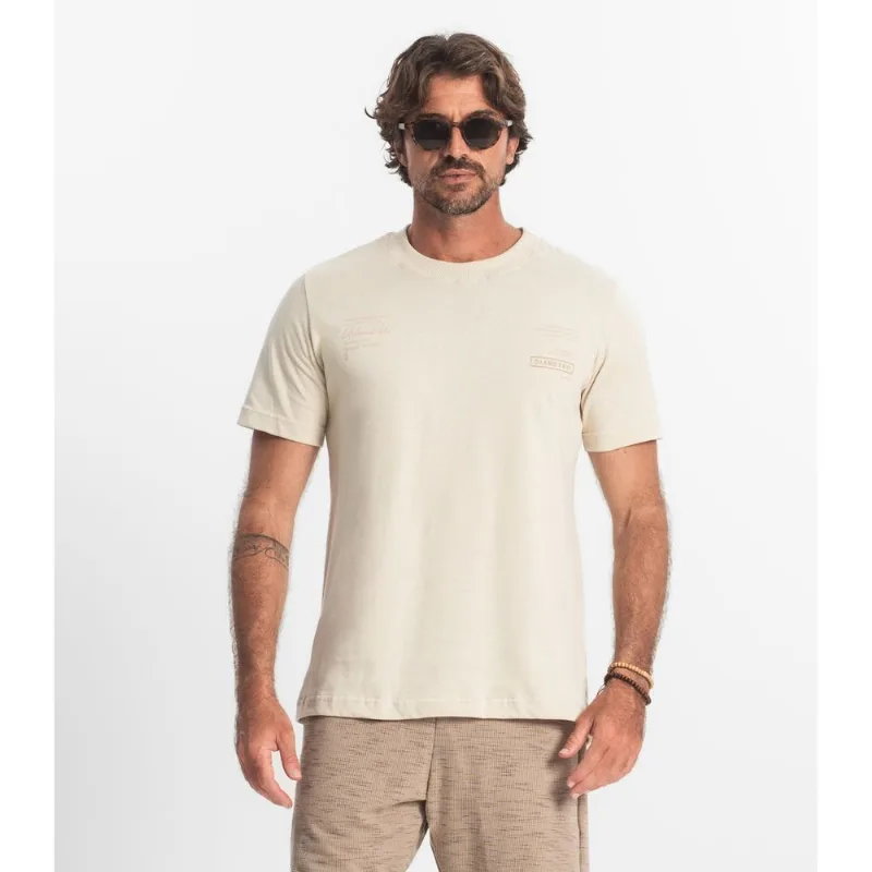 Camiseta Masculina Diametro Bege M