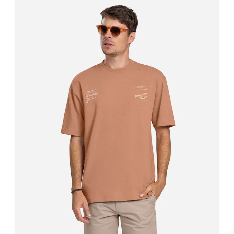 Camiseta Masculina Diametro Marrom GG