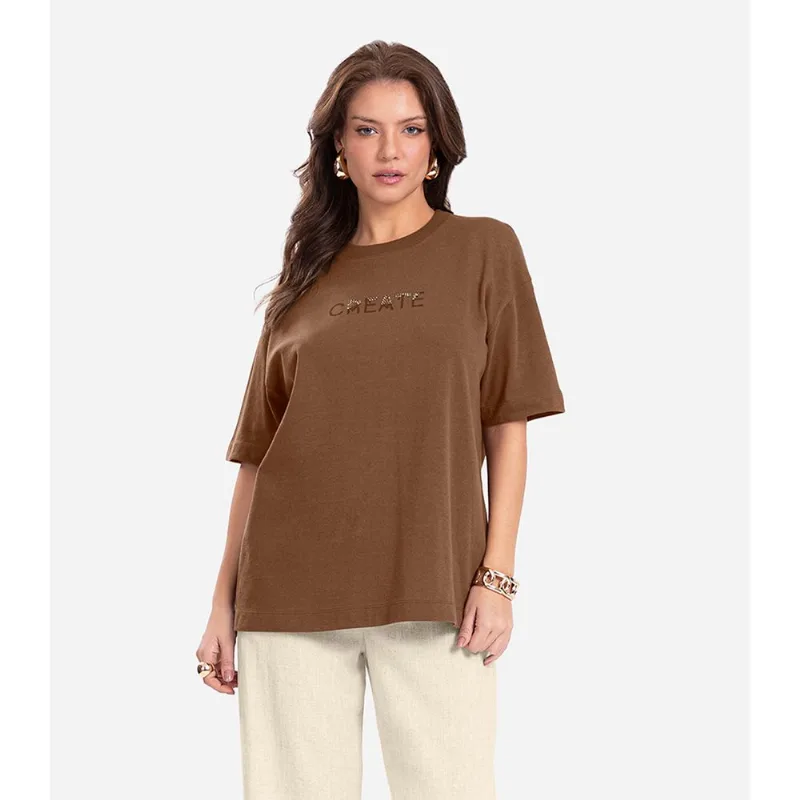 Camiseta Feminina Endless Marrom GG