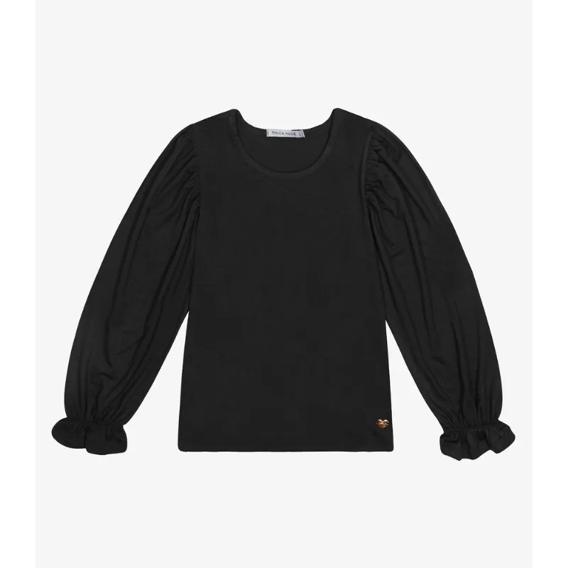 Blusa Infantil Manga Longa Trick Nick Preto 14