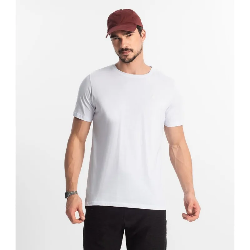 Camiseta Masculina Básica Diametro Branco GG
