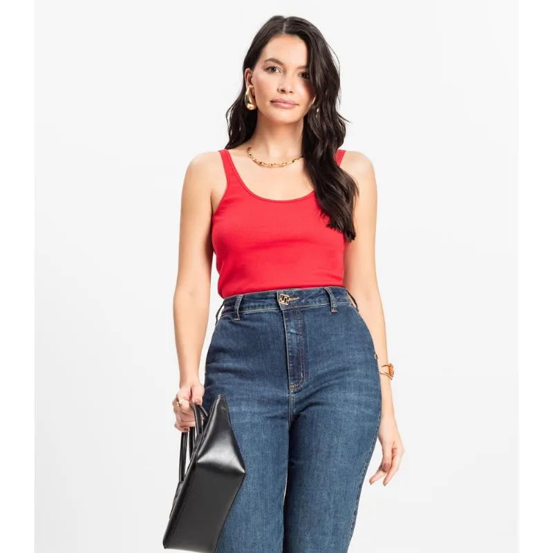 Blusa De Alca Básica Feminina Rovitex Vermelho P