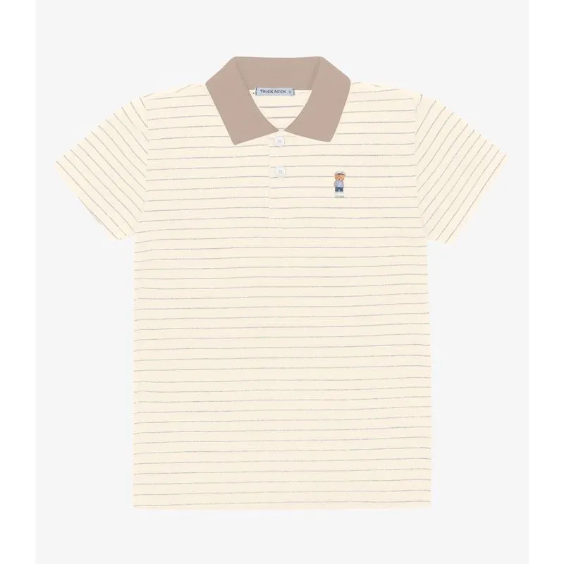 Polo Menino Cotton Trick Nick Bege 2