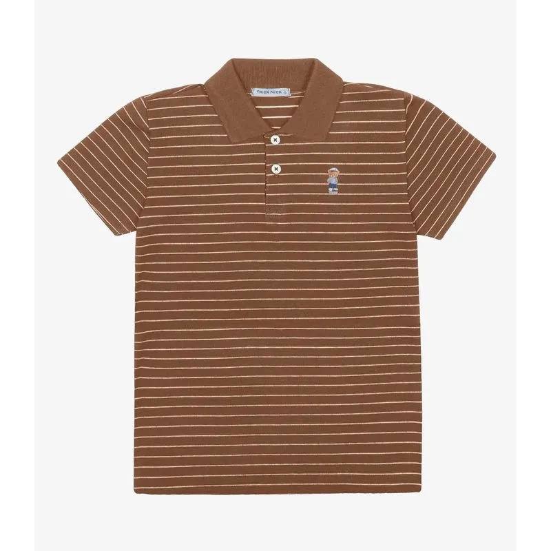 Polo Menino Cotton Trick Nick Marrom 1