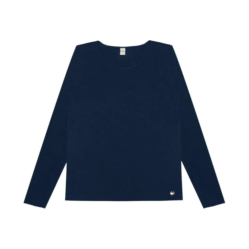Blusa Feminina Manga Longa Rovitex Azul M