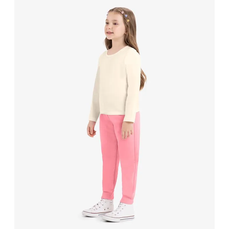 Calça Infantil Moletom Básica Rovitex Kids Rosa 1