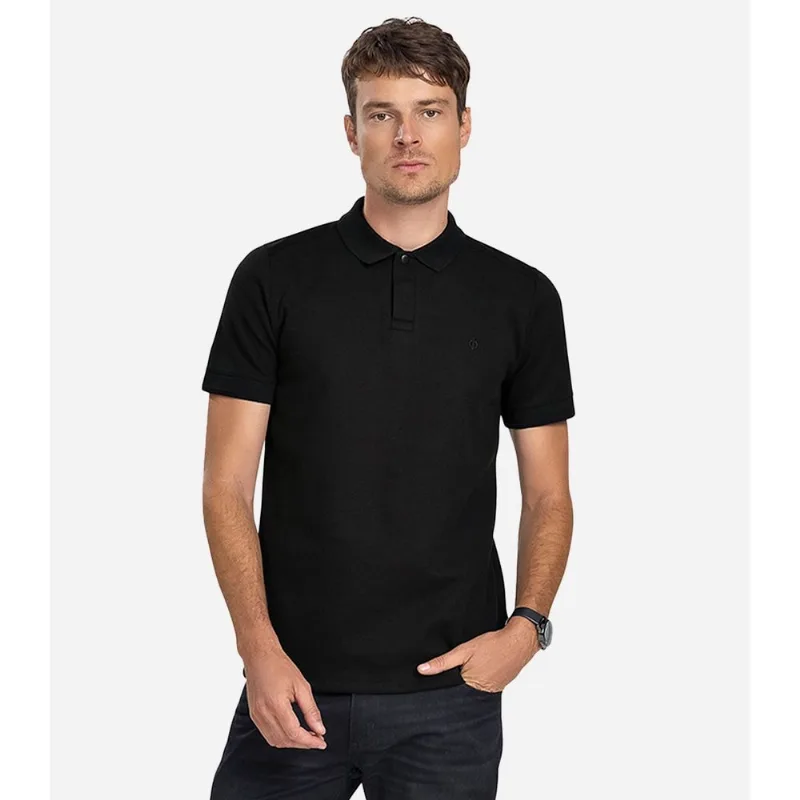 Polo Masculina Malha Maquinetada Diametro Preto P
