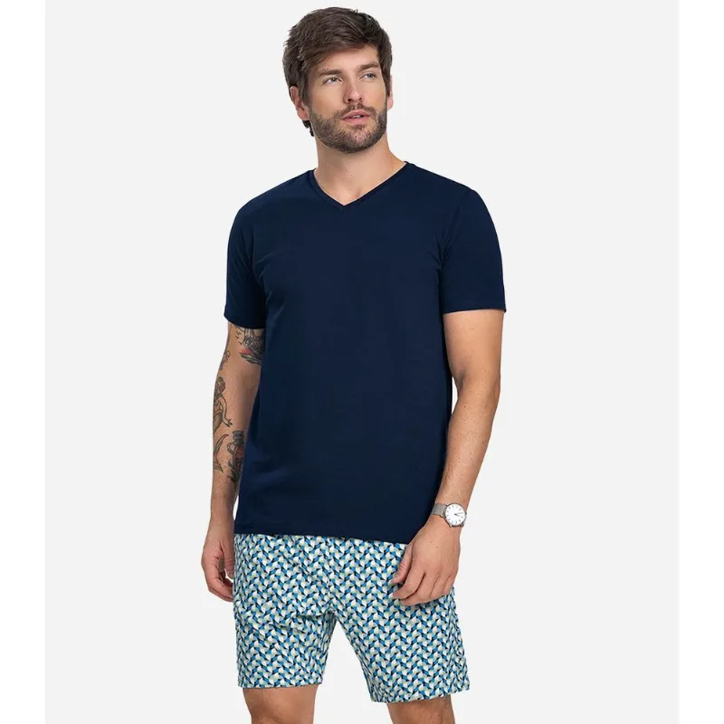 Shorts Masculino Microfibra Azul P