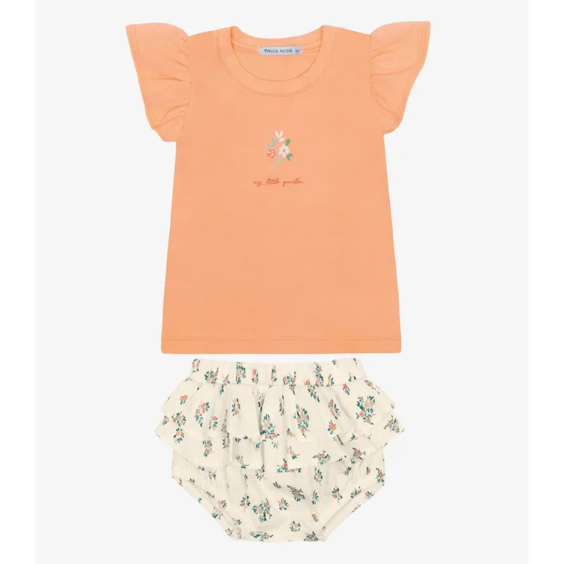 Conjunto Infantil Blusa Com Calcinha Trick Nick Laranja P