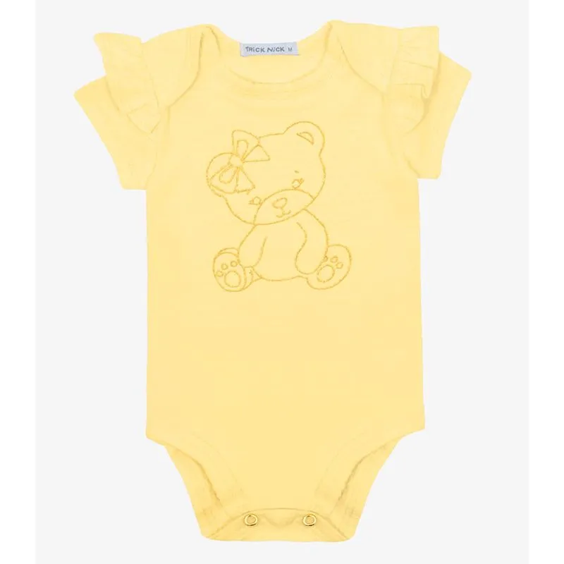 Body Infantil Menina Trick Nick Amarelo M