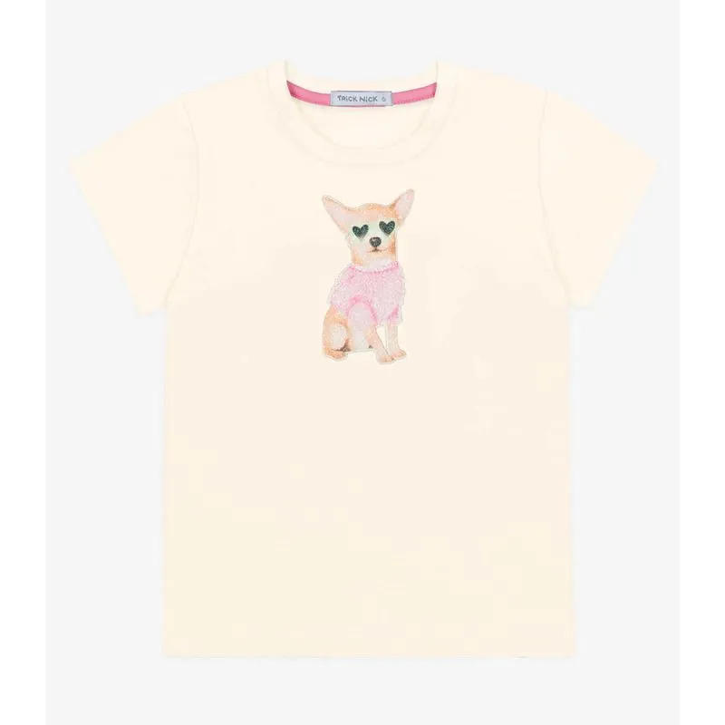 Blusa Infantil Cotton Com Estampa Trick Nick Bege 4