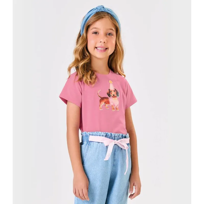 Blusa Infantil Cotton Com Estampa Trick Nick Rosa 4