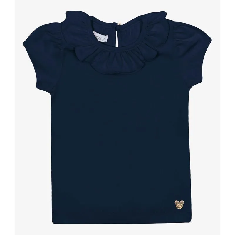 Blusa Infantil Menina Cotton Trick Nick Azul P