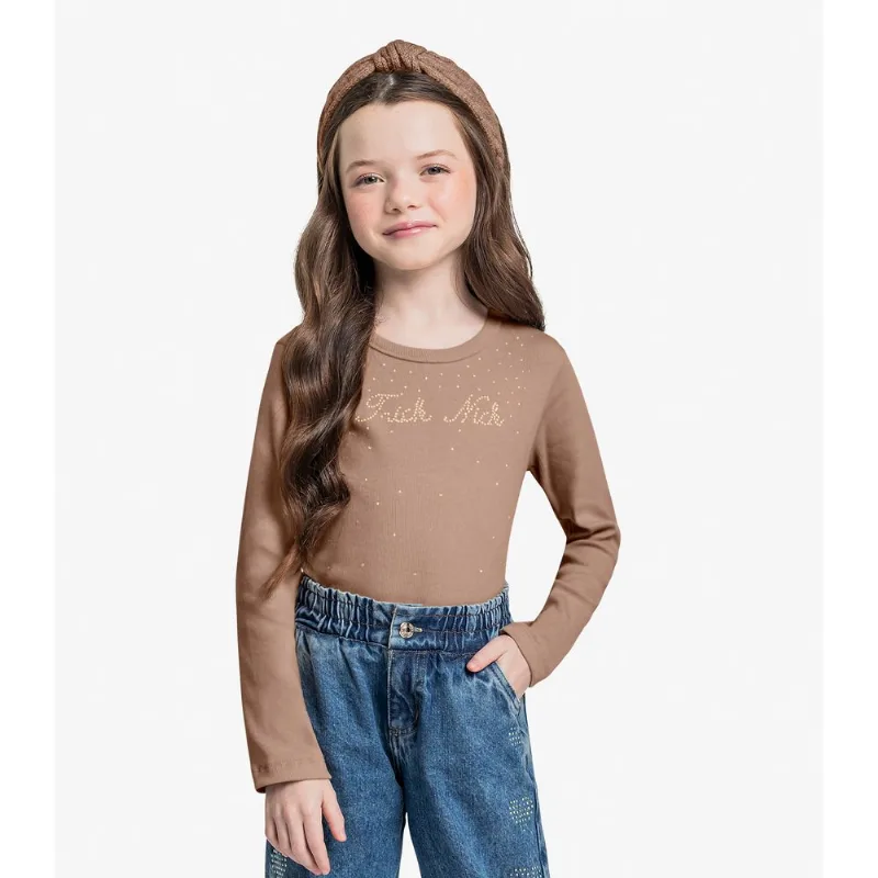 Blusa Manga Longa Trick Nick Marrom 10