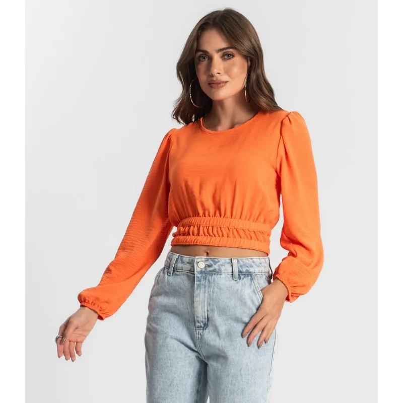Blusa Feminina Manga Longa Endless Laranja P