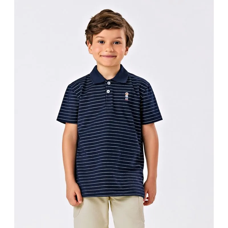 Polo Menino Cotton Trick Nick Azul 4