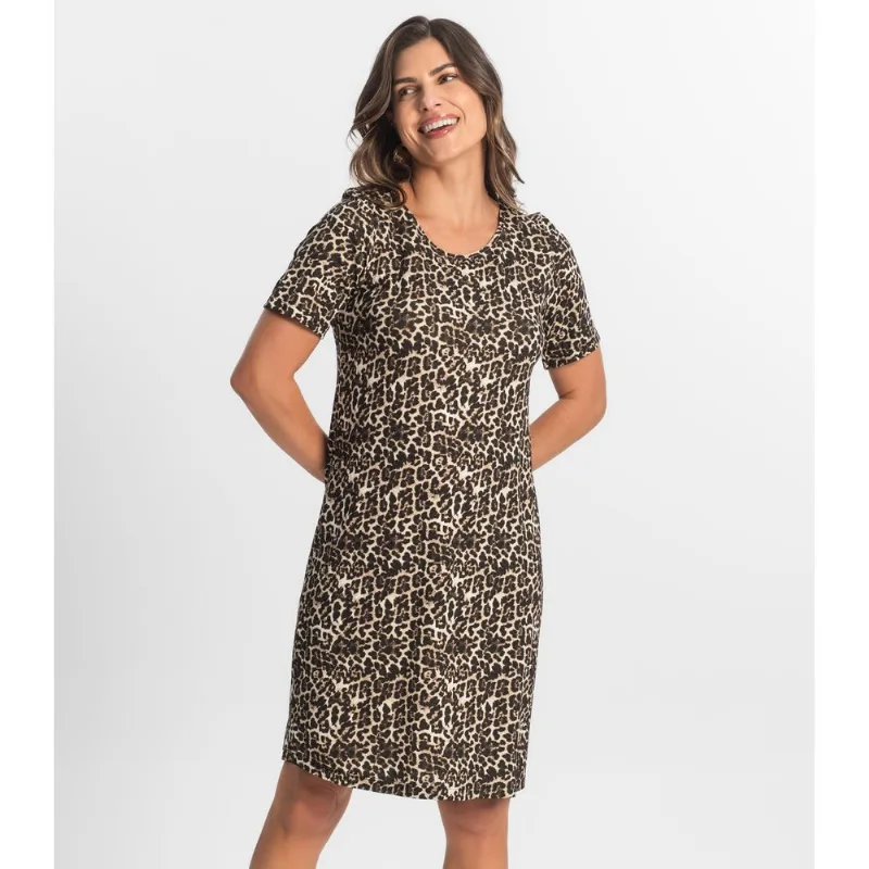 Vestido Feminino Estampado Select Bege G