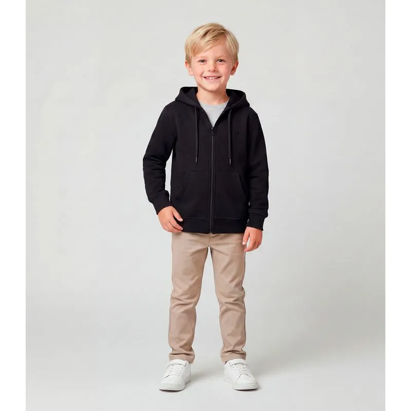 Jaqueta Infantil Com Capuz Moletom Trick Nick Preto 10