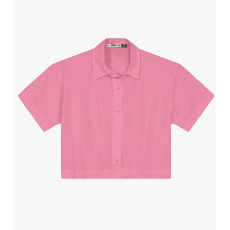 Camisa Feminina Tricoline Minty Rosa 14